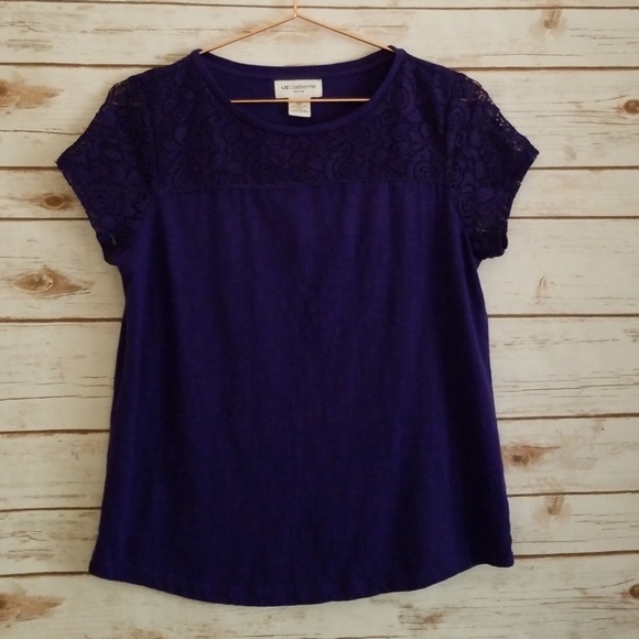 Liz Claiborne Purple  Blouse - Picture 1 of 6